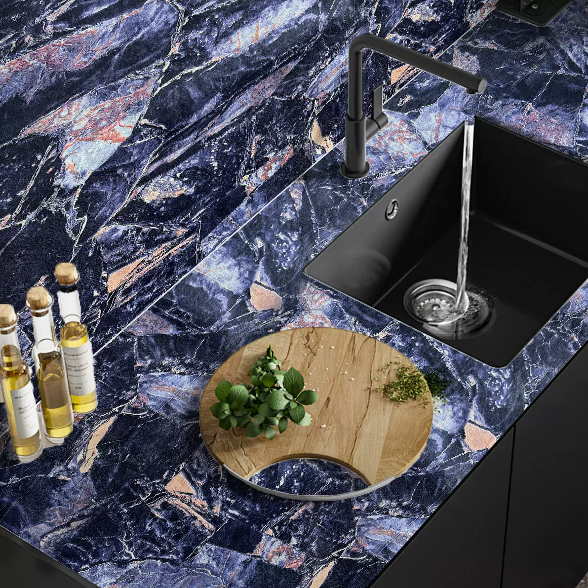 跨境3d蓝色自粘墙纸家装建材防水卧室背景墙pvc壁纸代发wallpaper