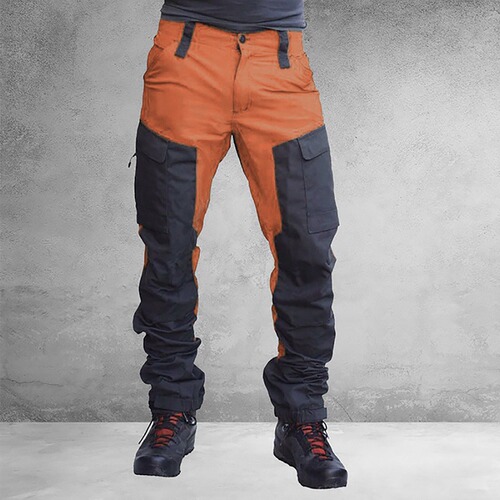 Fashion color matching casual cargo pants Fashion color matching casual overalls