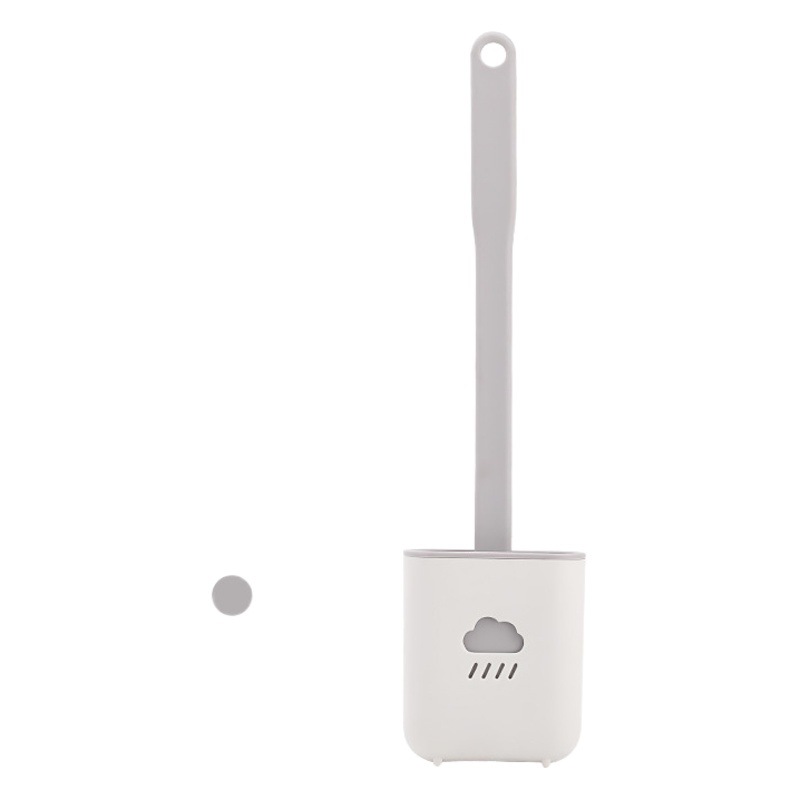 Toilet Brush Creative Cloud Silicone No Dead Angle Soft Brush Bathroom Wall Mounted Cloud Toilet Brush Factory Direct Sales