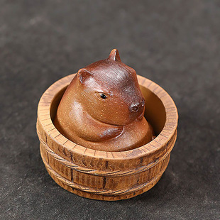 Yixing Purple Sand Tea Pet Animal Capybara Healing Cute Cute Capibala Small Ornaments Desktop Decoration Gift