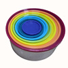 Colorful square round kitchen, plastic storage box