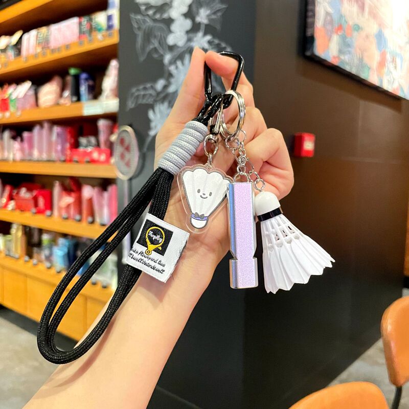 MIU Badminton Pendant Cute Cartoon Backpack Pendant for Girlfriend Couple Acrylic Pendant Graduation Gift