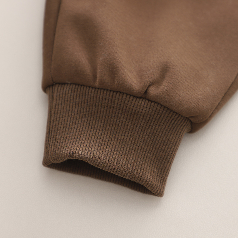 Vêtements de printemps pour garçons et filles, dessin animé de chiot 3D, col rond fendu, manches longues, 1 ensemble 2 pièces pour enfants, automne 2024_voghion.com