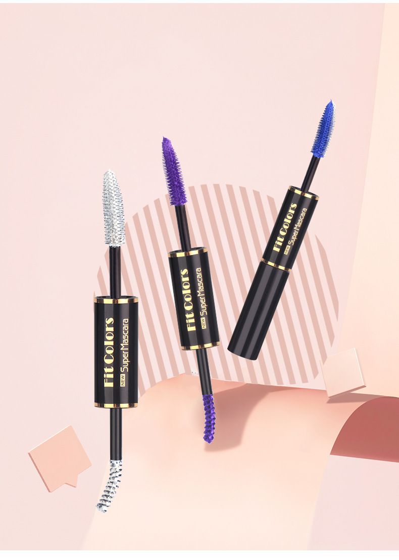 Fit Colors Double-head colored mascara is thick, curly and less likely to smudge white hair undefined
