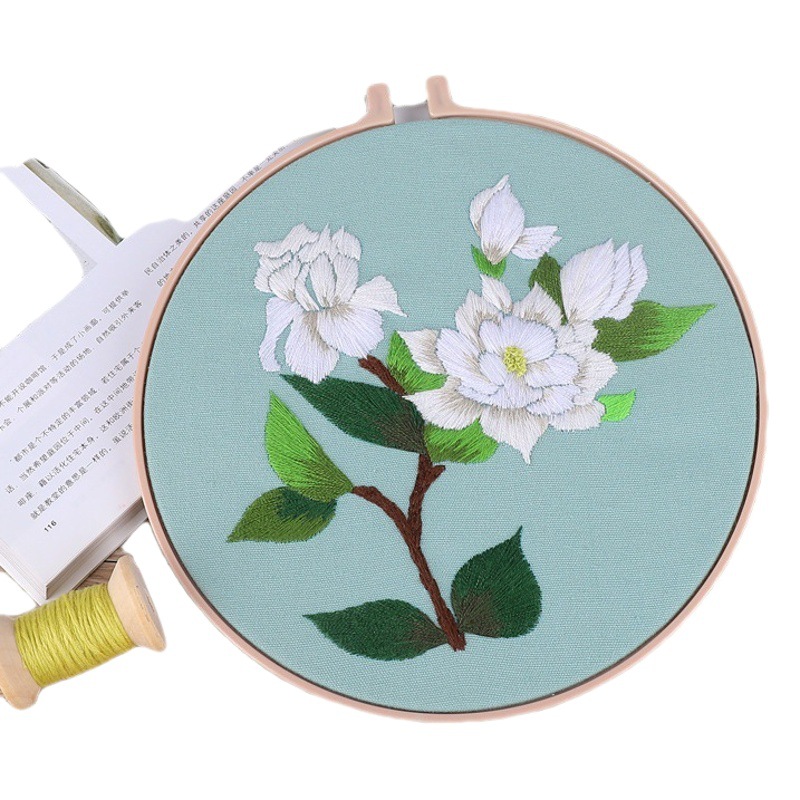 Kit de material de bordado DIY, regalo hecho a mano para novio, bordado estilo antiguo, kit de bordado para decoración de sala de estar y estudio