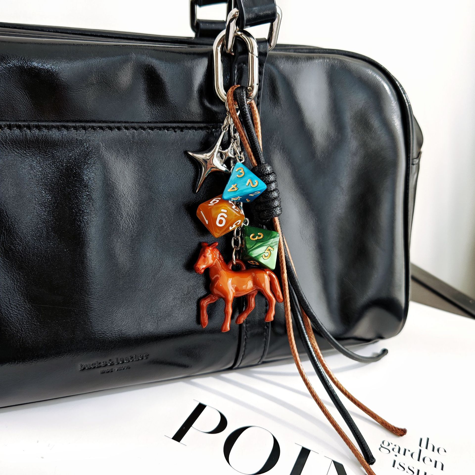 1 Piece Alloy Resin Star Horse Bag Charms display picture 3