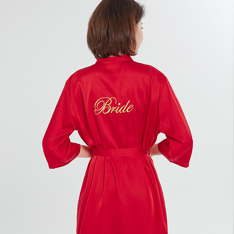 Ropa de novia, túnica de mañana, túnica de noche, maquillaje de bodas, dama de honor, kimono de boda, seda, túnica de baño de satén