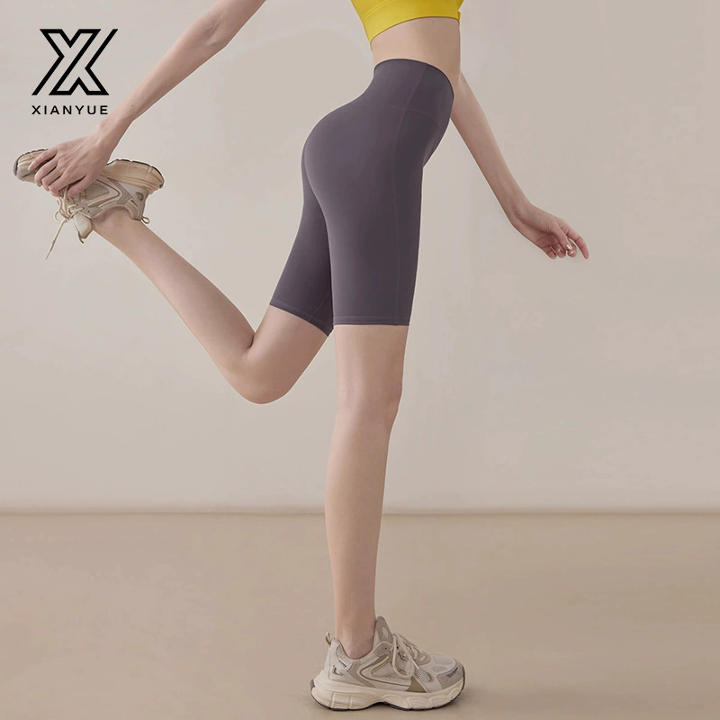 2025 летний новый стиль йога шорты пилатес бег быстро сушить можно носить на улице фитнес тренировки укороченные брюки женщины