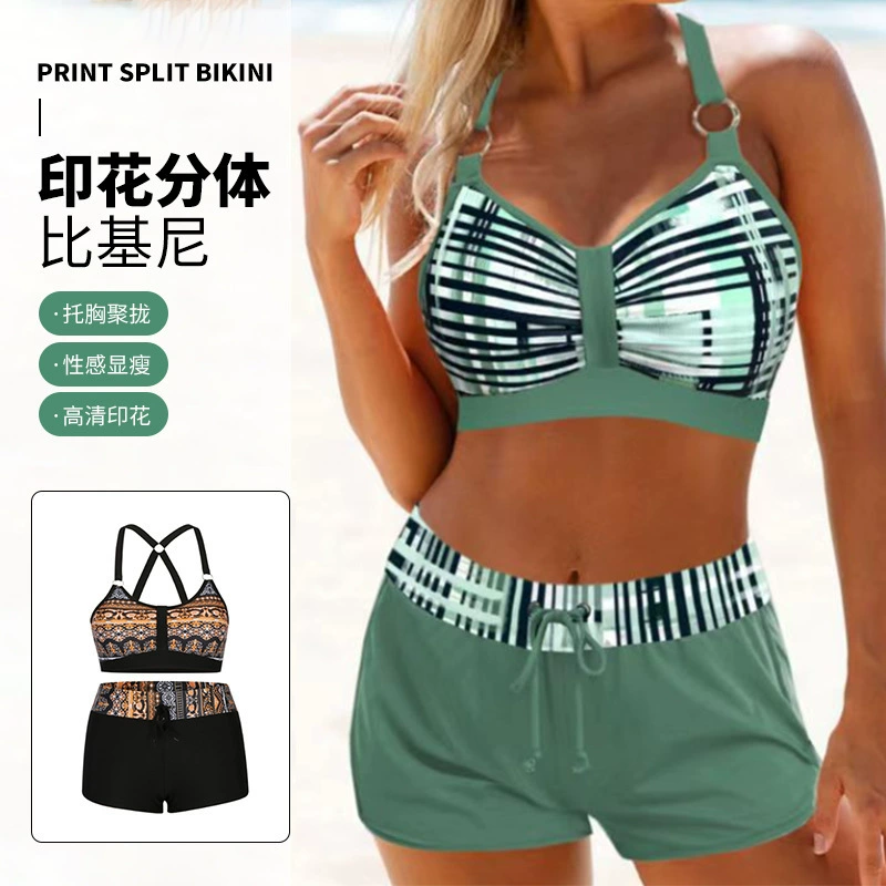 Купальники новые женские принты разделенные бикини европейские и американские трансграничные AliExpress bikini купальники спот оптом