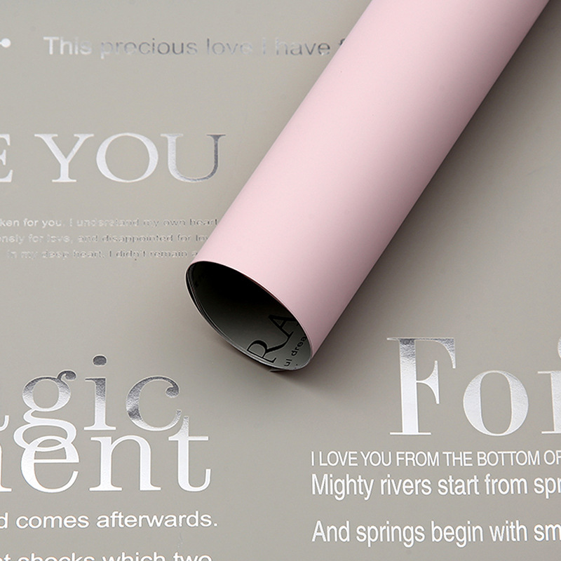 Huaxi Armani Inglés papel de embalaje de flores de aluminio de plata papel de ramo de flores hecha a mano DIY florista floral comercio exterior al por mayor