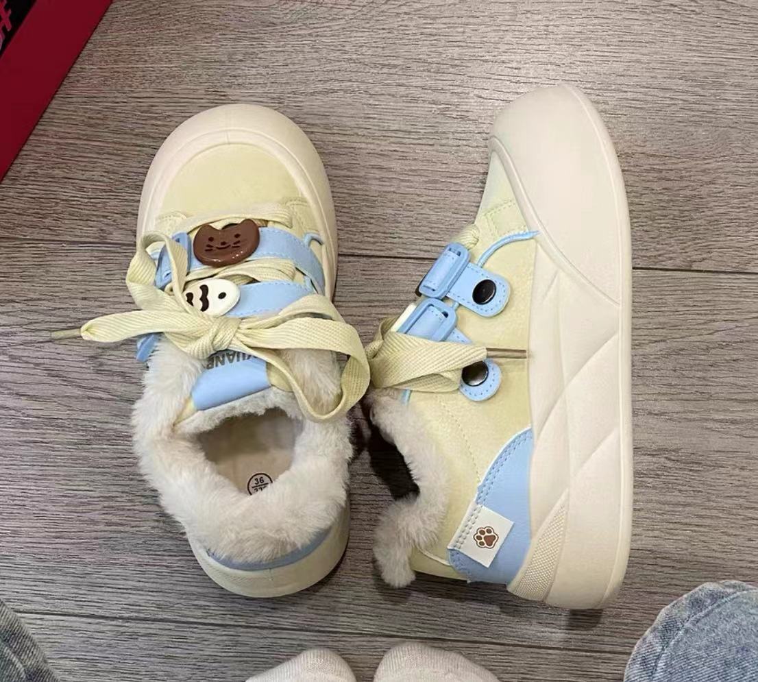 2025 primavera nuevas zapatillas de todo fósforo estudiantes zapatos de lona coreanos Harajuku de corte bajo zapatos blancos pequeños de nicho Yuanbo 1725 image 12
