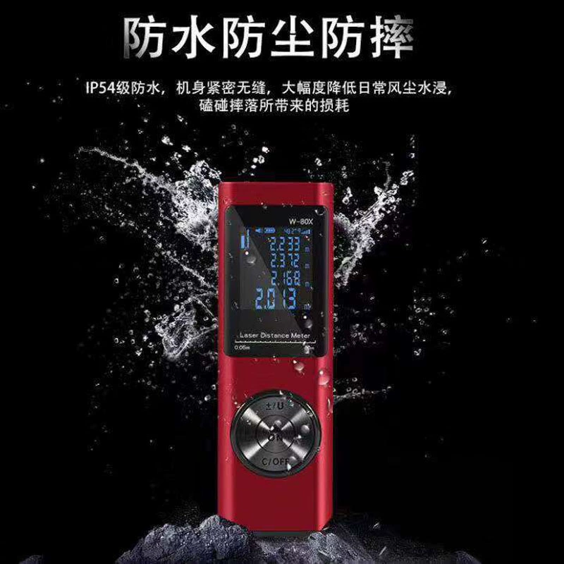 Лазерный дальномер мини портативный высокоточный электронный линейка инфракрасный алюминиевый сплав измерительный прибор лазерная линейка горячая продажа новый