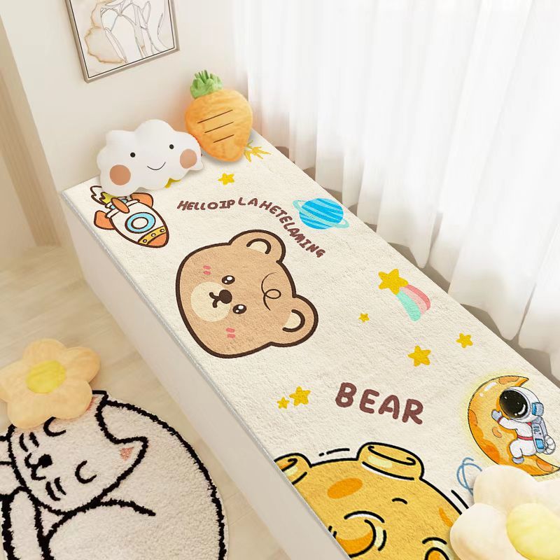 卡通卧室仿羊绒飘窗垫家用榻榻米满铺阳台垫耐脏易打理窗台垫子