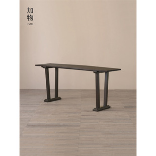 Add things | Japanese style quiet wind ancient wood porch table old solid wood table retro home stay wall table narrow desk side table
