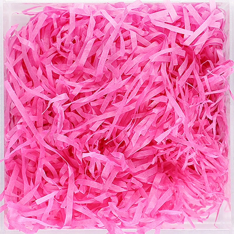 Фабричная продажа коробка подарочная из хлопка бумажной крошки (crushed paper silk) и травяной стебель из шелковой ткани, пасхальная-fold заполнение бумажными волокнами 20 грамм