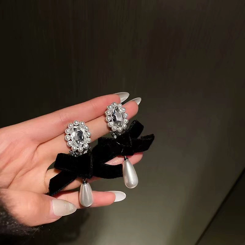 Серьги-бабочка из жемчуга, модные серьги демисезона со шнурами, оптовая продажа