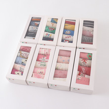 斑比儿童袜秋冬中厚款宝宝学生袜卡通5双装礼盒棉袜中筒亲子袜子