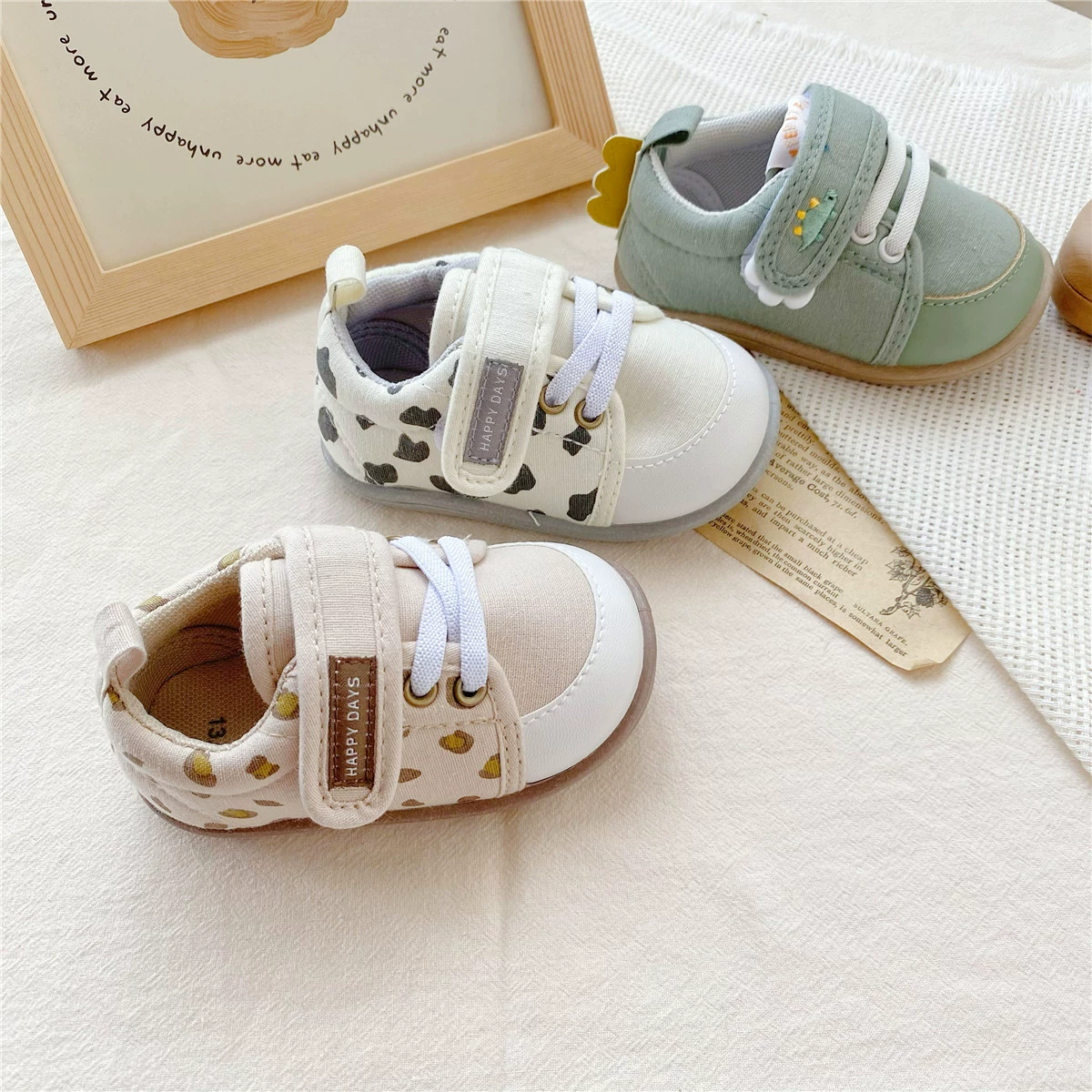 Newautumn день одиночный borthday мягкая подошва детская обувь для малышей на волчок липучка мультяшная обувь для мужчин и женщин