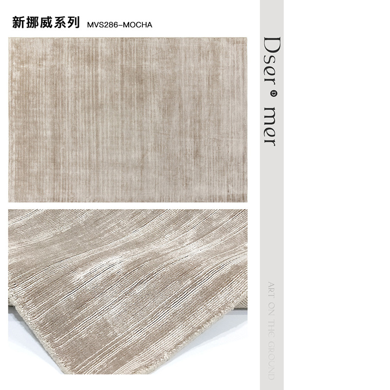 Nueva alfombra tejida a mano sala de estar fácil de cuidar alfombra de cama de dormitorio India importación pesada alfombra mercerizada