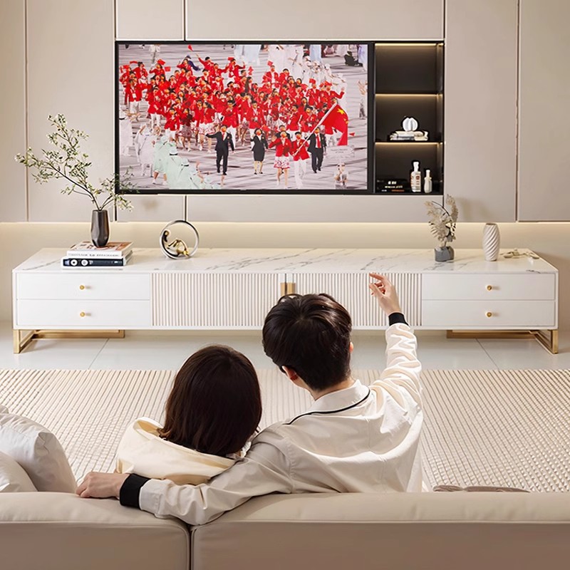 Mueble de TV, sala de estar, hogar 2025, nuevo apartamento pequeño, almacenamiento y almacenamiento, gabinete de TV simple moderno integrado