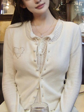 秋装新款针织开衫外套女秋季毛衣系带镂空背心套装两件套洋气