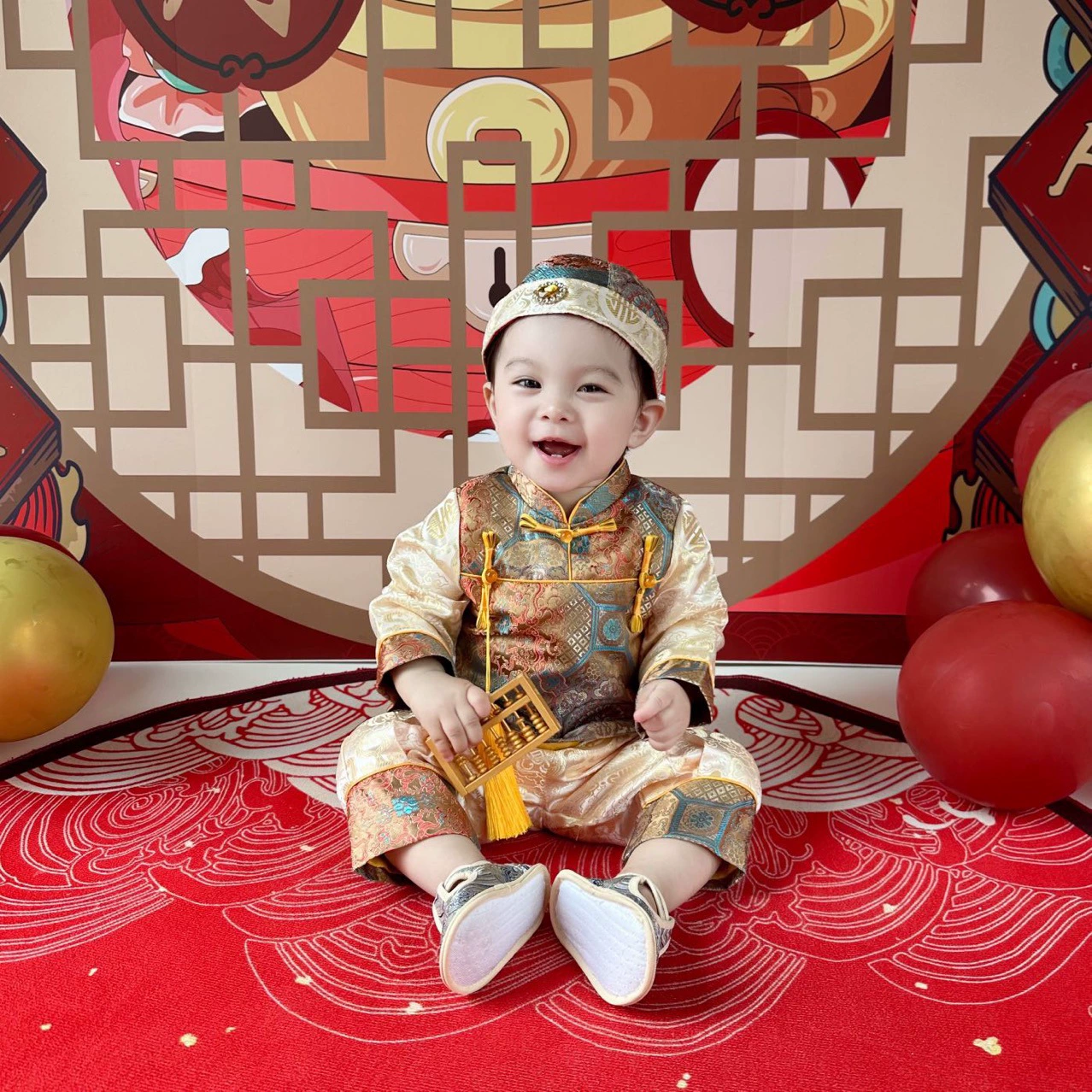 Платье для одного года, костюм для мальчика Тан 2023, осень и зима, Новый китайский стиль, однолетняя неделя, банкет на день рождения, 100-дневное платье для детей
