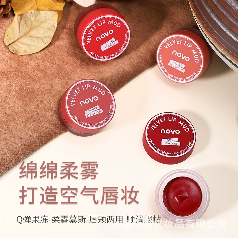 NOVO Lipstick, matte lip gloss, translucent shading