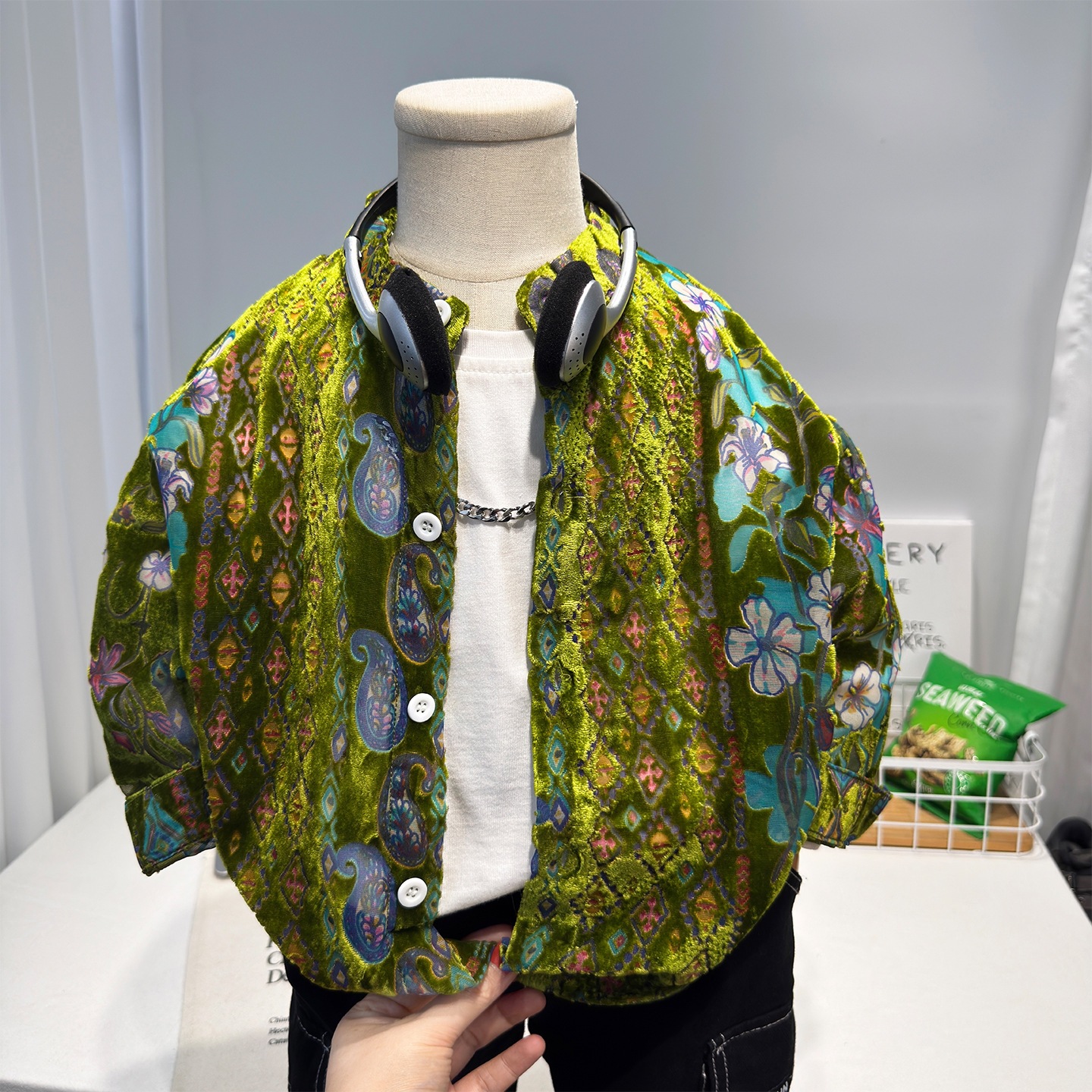 男童秋款中式国潮衬衫2026新款宝宝个性衣服儿童装洋气碎花朵衬衣