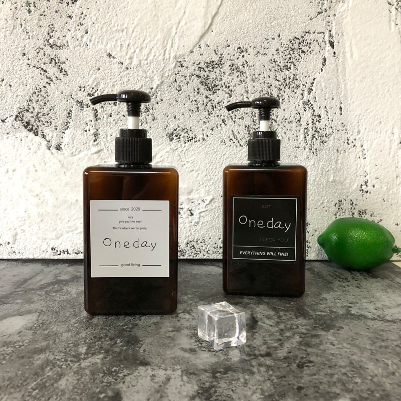 扁风分装瓶洗发水正方洗浴瓶子瓶子沐浴露塑料瓶ins北欧乳