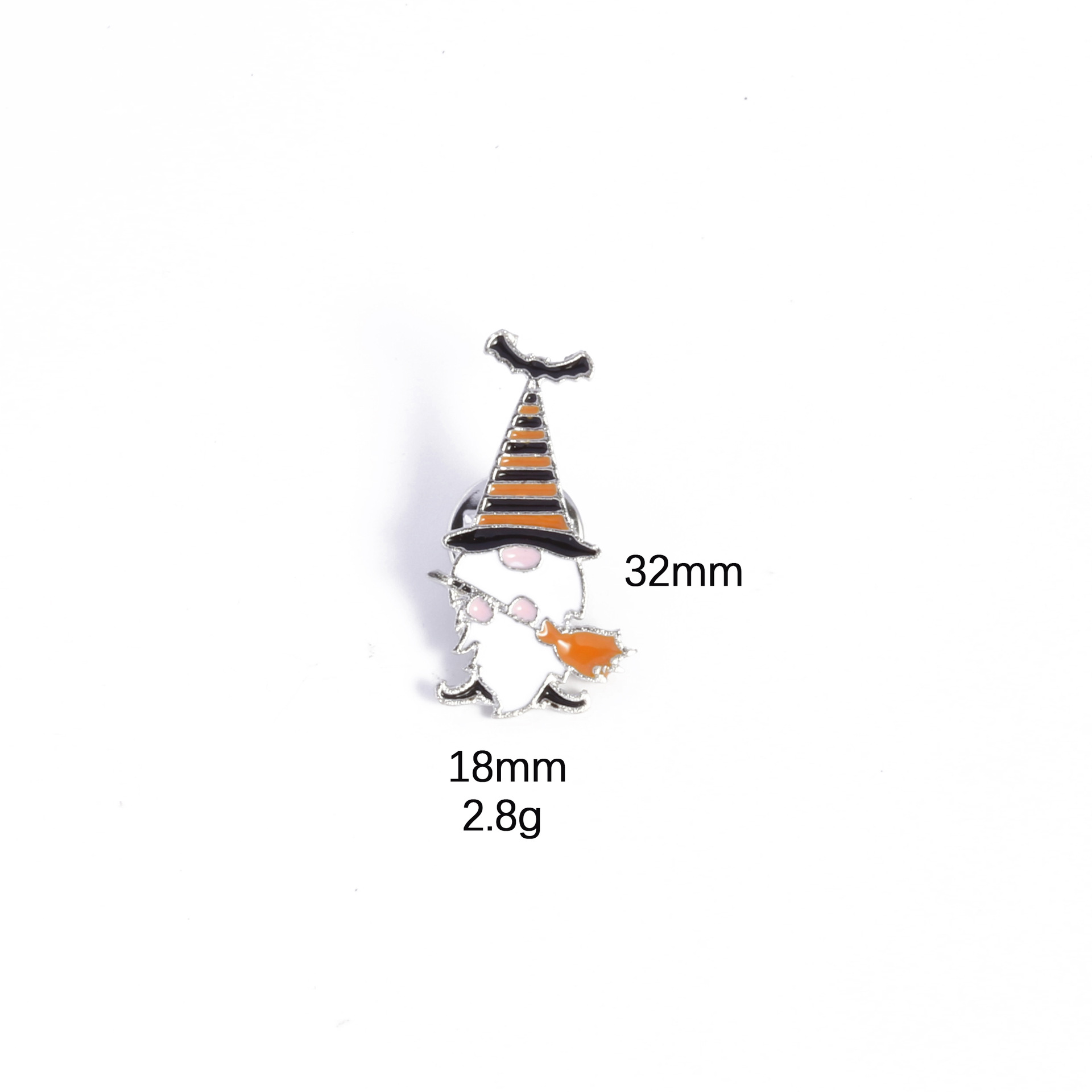 10g Weight Brooches Classification Party, Festival Occasion Zinc alloy Material Halloween Festival Pumpkin, hat, Skull Pattern Unisex Gender Enamel Design Cute, Funny Style Cute Funny Pin Pumpkin Hat Skull Zinc Alloy Enamel Unisex Brooches 12