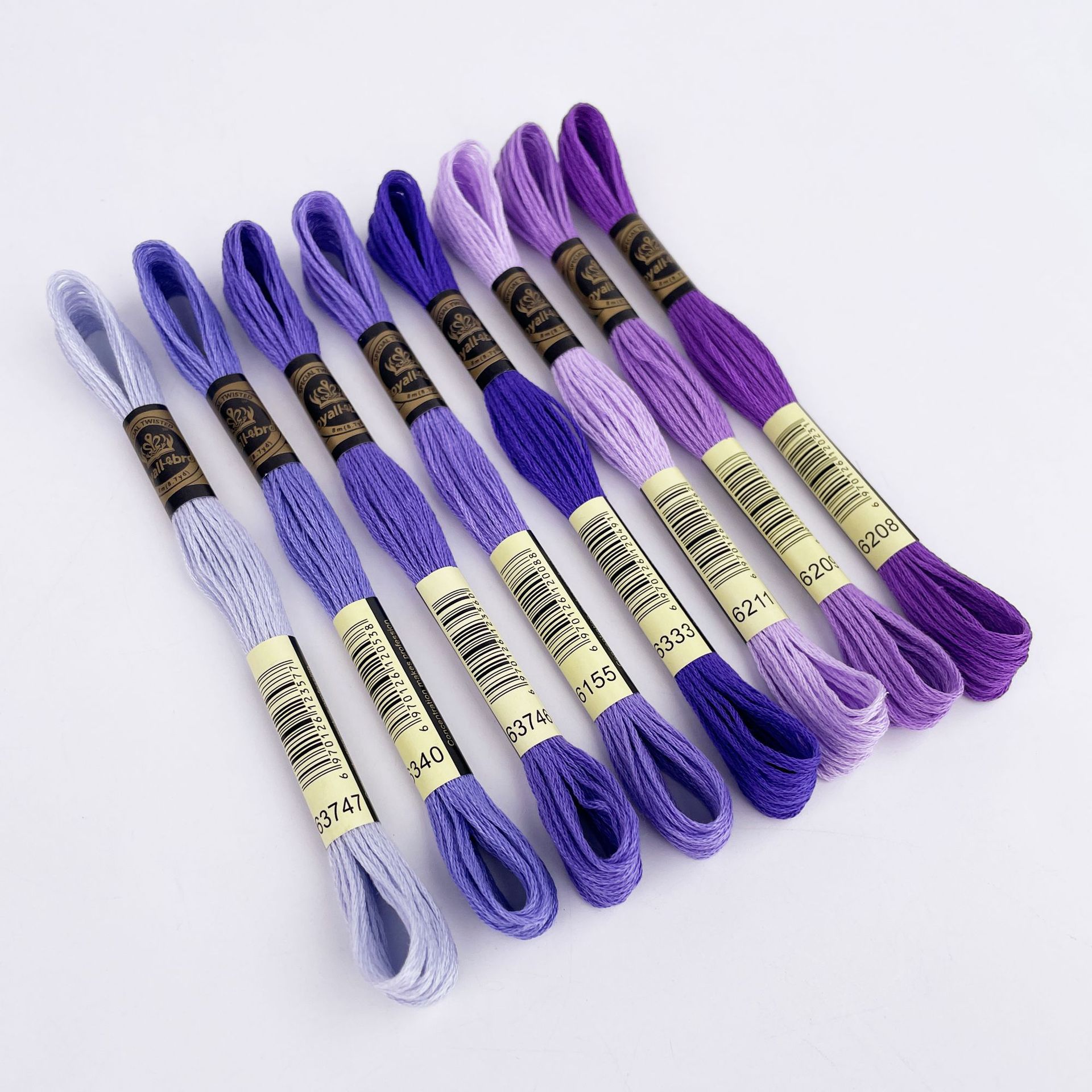 十字绣线 R线 全棉单支 配线 482色6股手工绣花线 合股彩色刺绣线