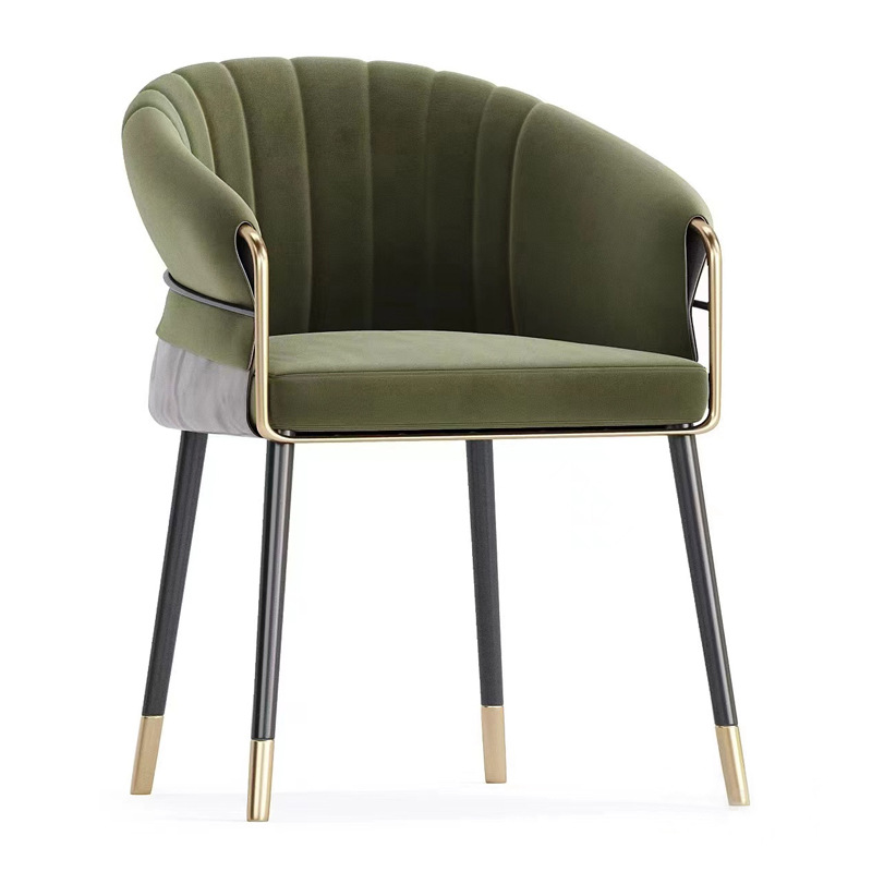 Italian Light Luxury Modern Dining Chair Designer Personalized Backrest Dining Table and Chairs Hotel Sales Office Reception Negotiation Chair Book Chair