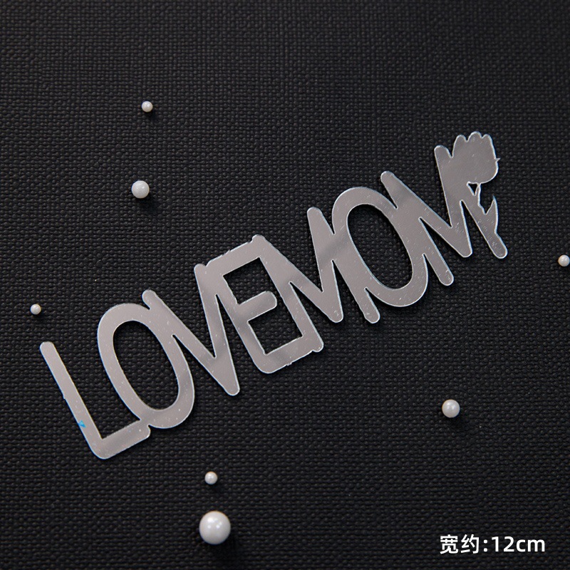 2025 Día de la Madre Gota de agua Diamante Corona Pastel Decoración Adornos Vista trasera Madre Acrílico Plug-in Mariposa Vestir