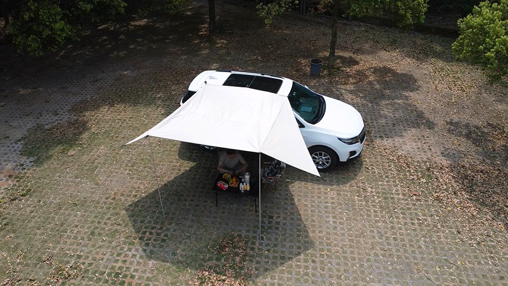 Car Side Canopy Tent Suv Black Glue Sunscreen Sunshade for Road Trips Outdoor Picnic Portable Universal Car Side Tent
