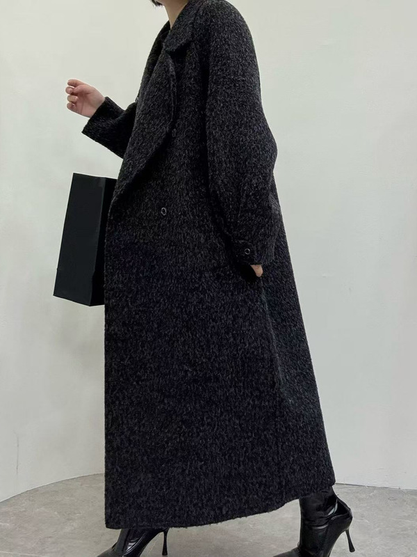 轻暖云朵 高奢珍稀秘鲁苏丽羊驼绒向暖的力量25极简阔版羊绒大衣|undefined