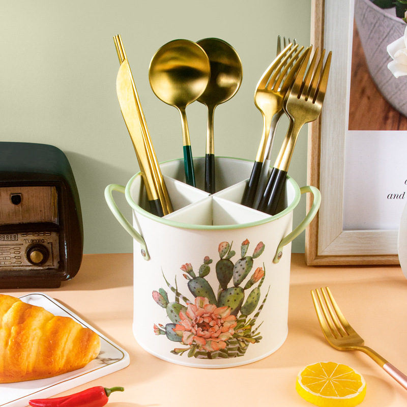 復古高顏值筷子收納盒壁掛筷子筒筷籠家用台面筷子桶筷子簍瀝水架