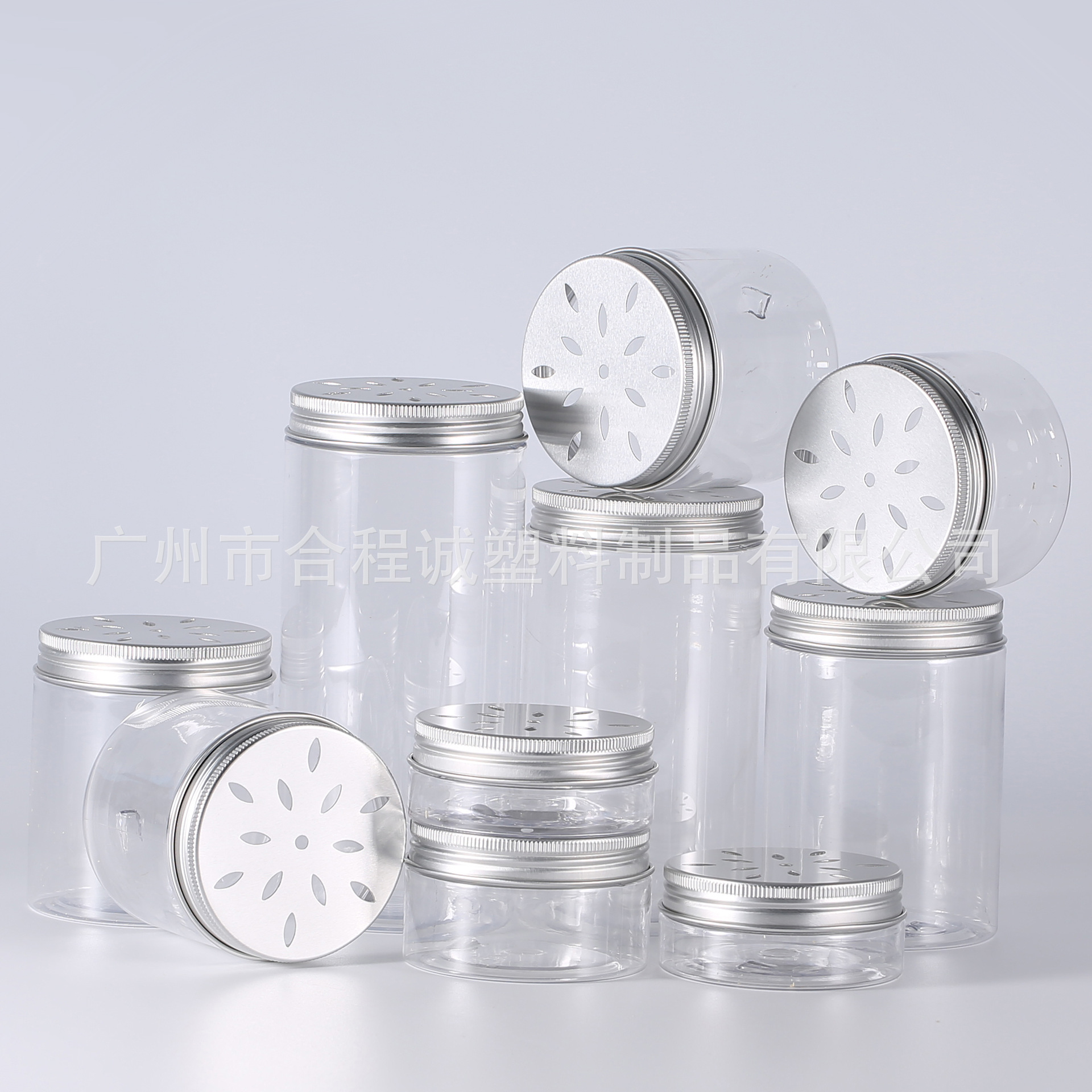 方孔镂空铝盖凝胶瓶香珠除臭剂塑料瓶盒子PET透明