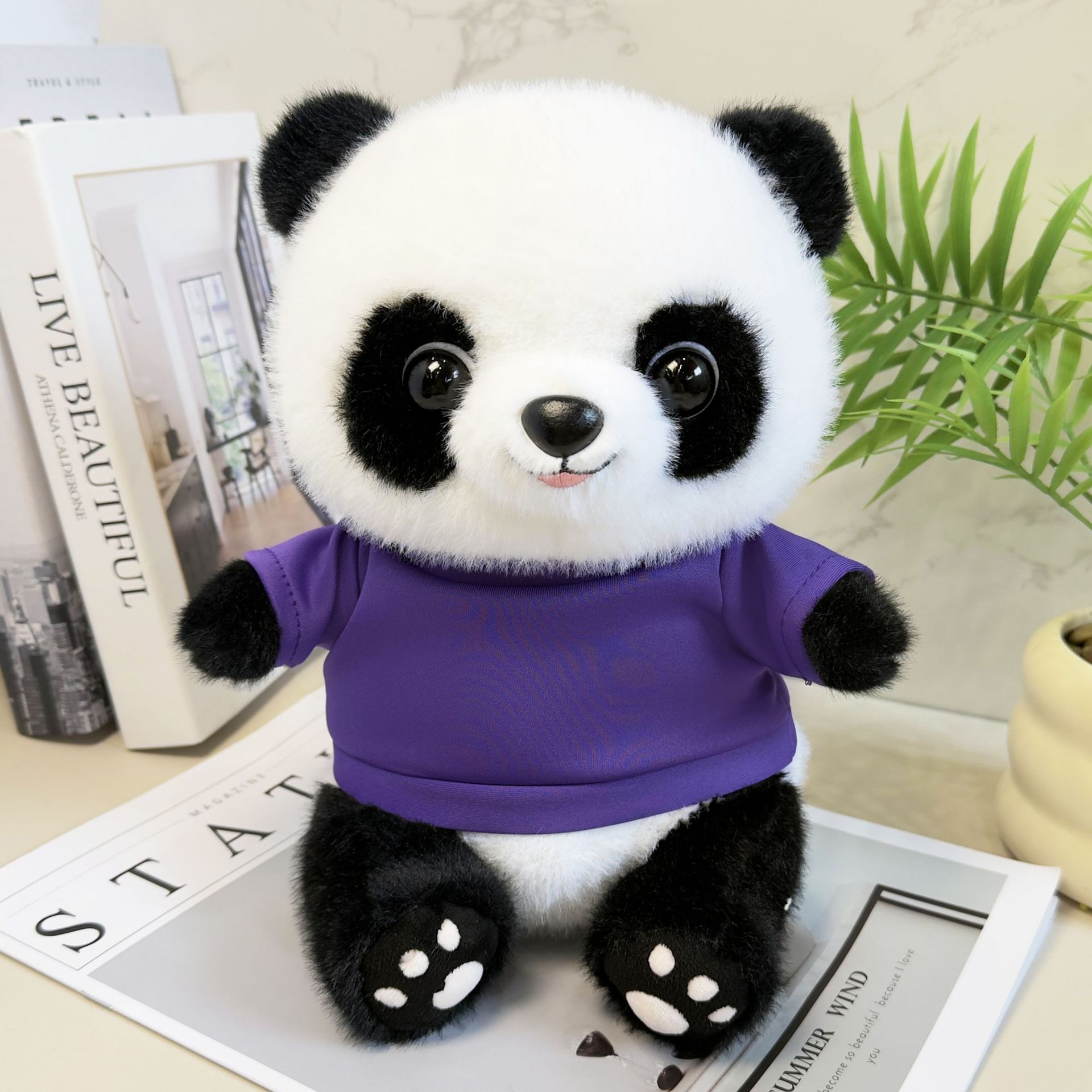 Cute tesoro nacional panda muñeca muñeca de peluche muñeca panda muñeca Chengdu logotipo de la empresa de impresión de recuerdos