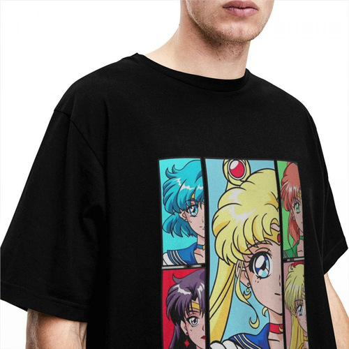 Ocode Cartoon Sailors Moons T-Shirt for Men and Women 100% Cotton