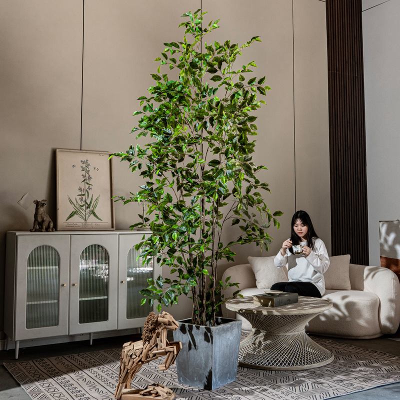 Artificial Green Plant Money Banyan Tree Indoor Living Room Decoration Fake Tree Plant Potted Plant Window Display Decoration High Simulation Artificial Green Plant Money Banyan Tree Indoor Living Room Decoration Fake Tree Plant Potted Plant Window Display Decoration High Simulation