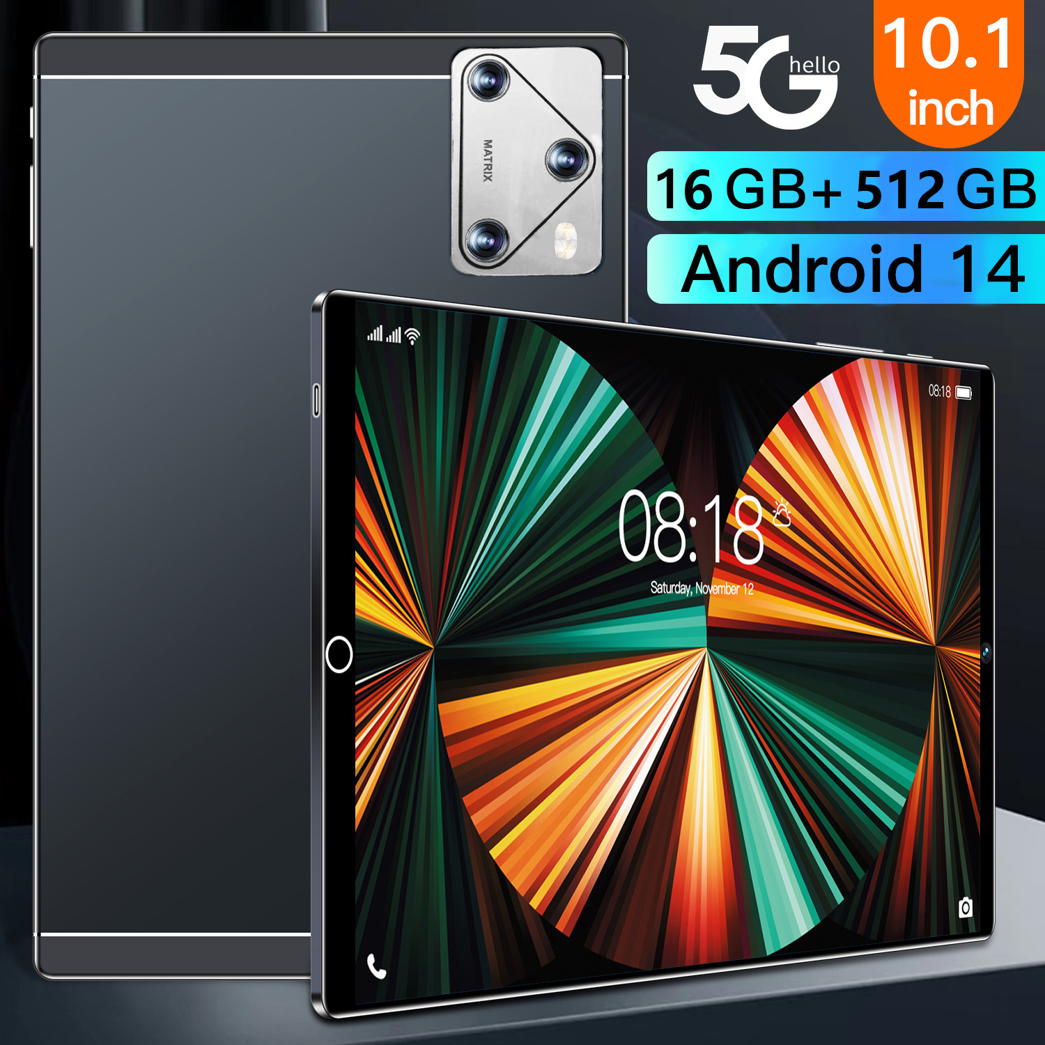 Cross-Border New 10.1inch Tablet Computer Wholesale Eight-Core 5g High-Performance Wifi Learning Machine Online Class Game Console