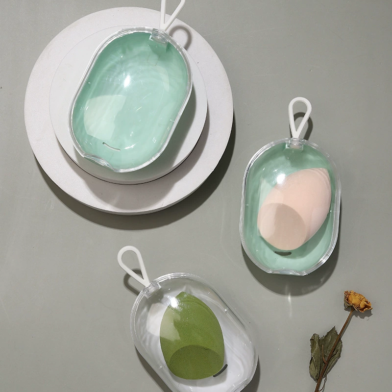 Новая капсула ящик для хранения косметических яиц Губка Макияж яйцо портативная прозрачная пластиковая коробка с крышкой прямые продажи с фабрики