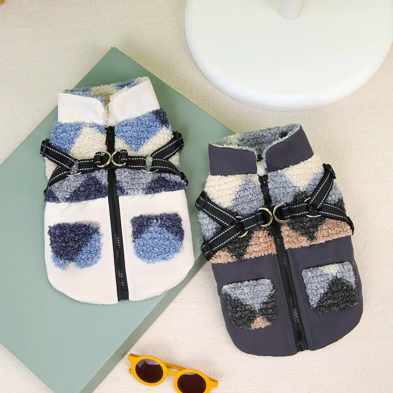 24 осенние и зимние новые собаки красивые тканевые хлопчатобумажные пальто