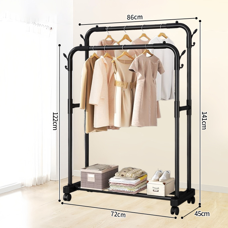 심플 [평바닥 더블폴 80 블랙 + 휠모델] 블랙