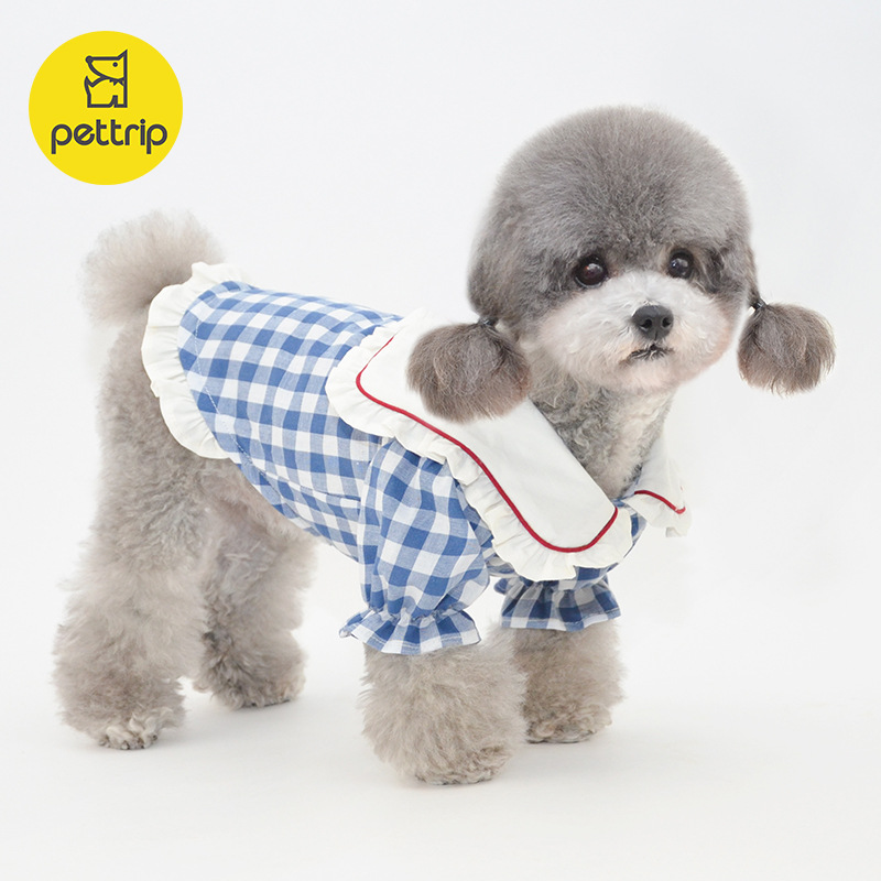 PETTRIP 봄 여름 애완동물옷, 강아지옷, 소형견옷, 강아지셔츠, 두발옷, 고양이옷