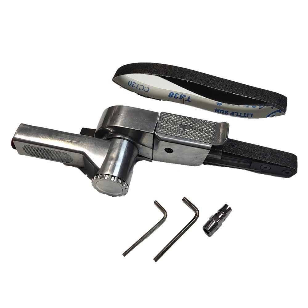 厂家直销风研工业级气动砂带机10/20mm风动打磨机 环带机 抛光机