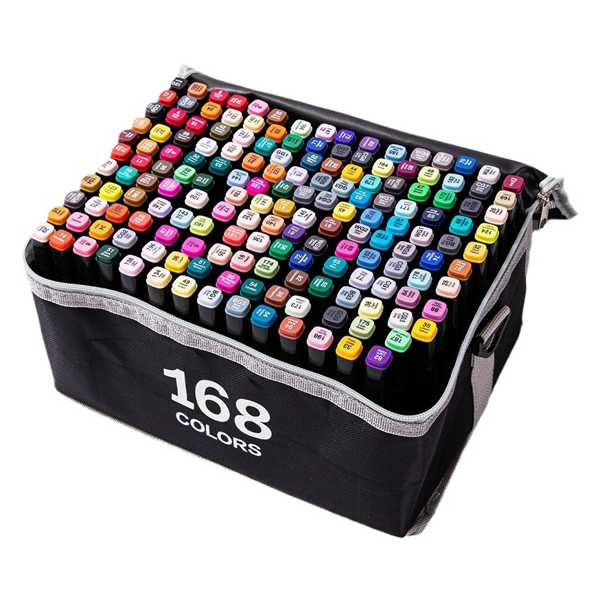 Touch12 colores 24 colores 36 colores 48 colores 80 colores 168 colores conjunto de alcohol aceitoso de dos cabezas rotulador de pintura para estudiantes