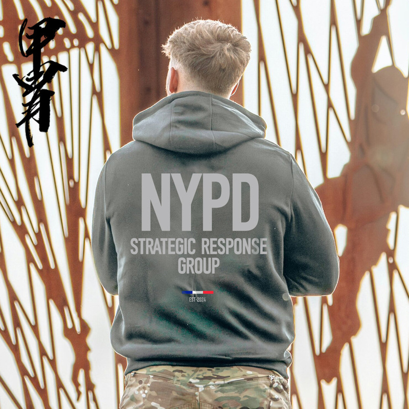 New US Police Theme NYPD Series Colorful Flag Hooded Hoodie Military Fans Tactical Style