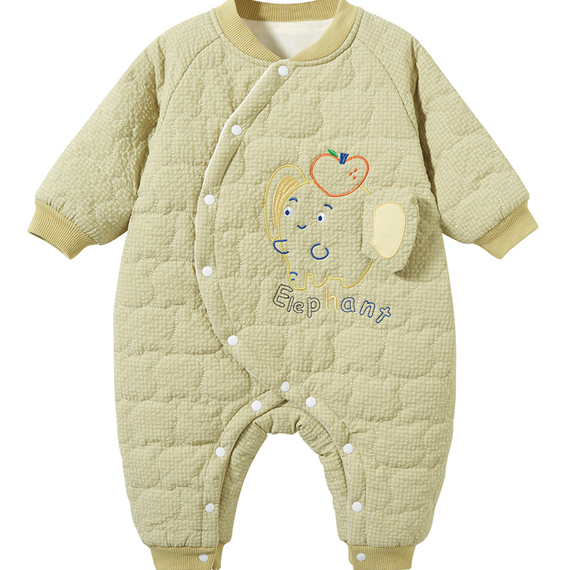 Mono de bebé Otoño e Invierno ropa de recién nacido hombres y mujeres forrado de lana engrosada caliente acolchado mameluco bebé ropa de invierno