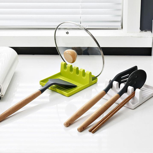 Kitchen pot lid rack countertop storage rack for spoons, shovels, chopsticks rack, multi-functional household pot and spatula rack